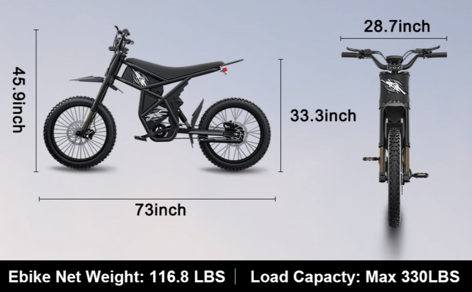 Riding'Times GT73 2000W Electric Motorbike, As Seen On Amazon!