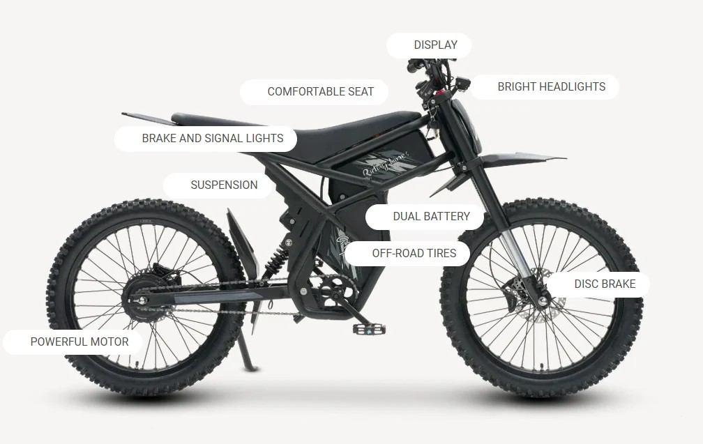 Riding'Times GT73 2000W Electric Motorbike, As Seen On Amazon!