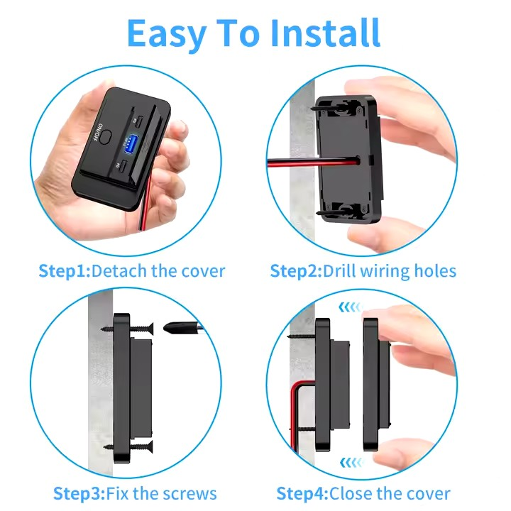 USB Type C & QC3.0 Charging Port