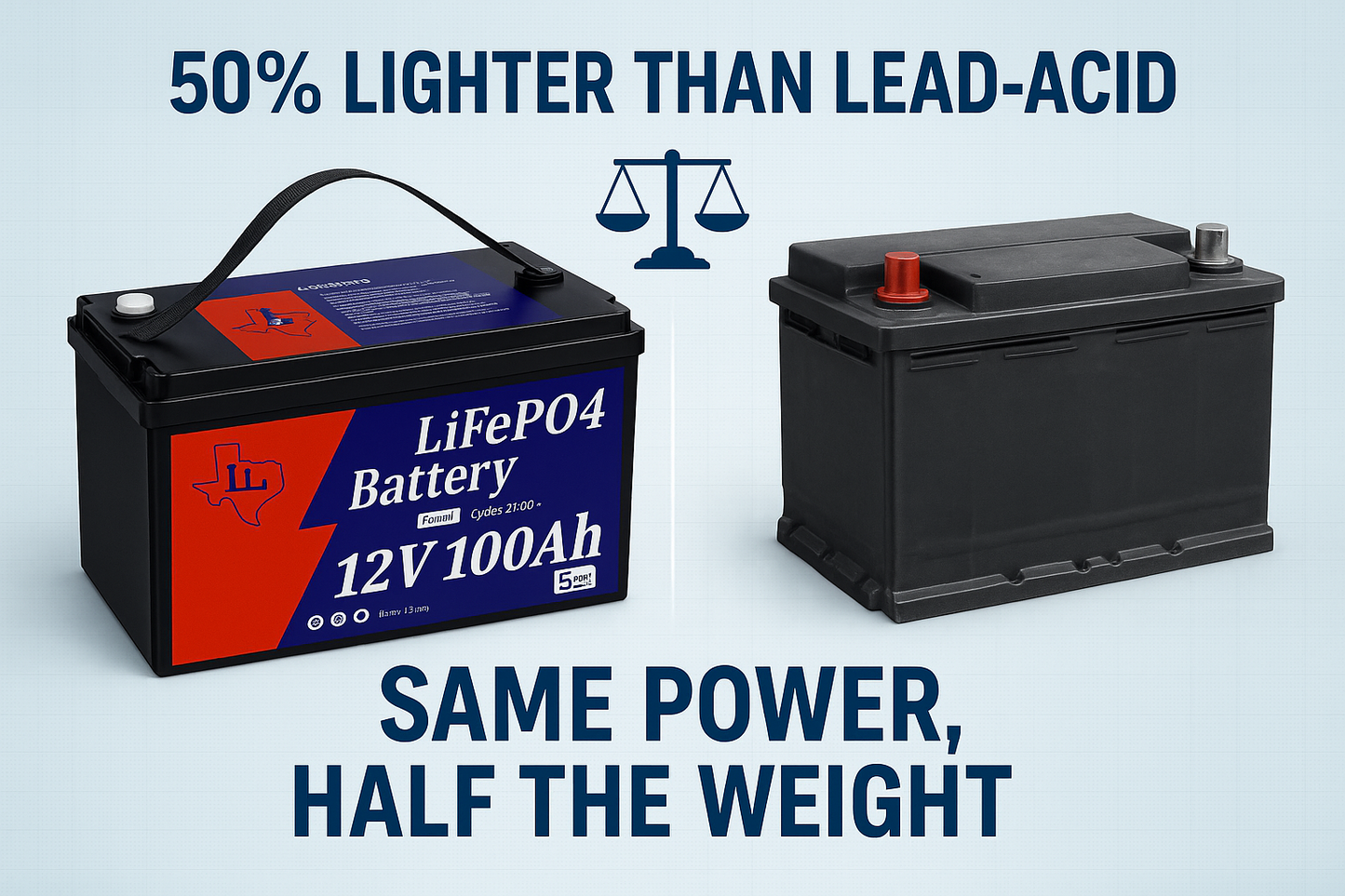 Texas Lithium 12V 300Ah LFP Deep Cycle, Group 31