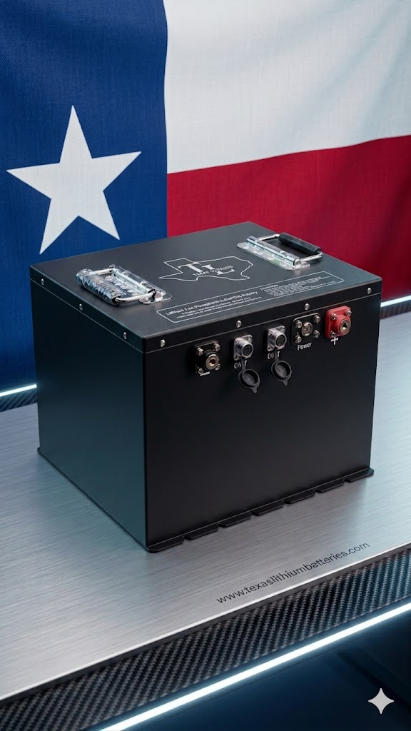 Texas Lithium Battery with Texas Flag