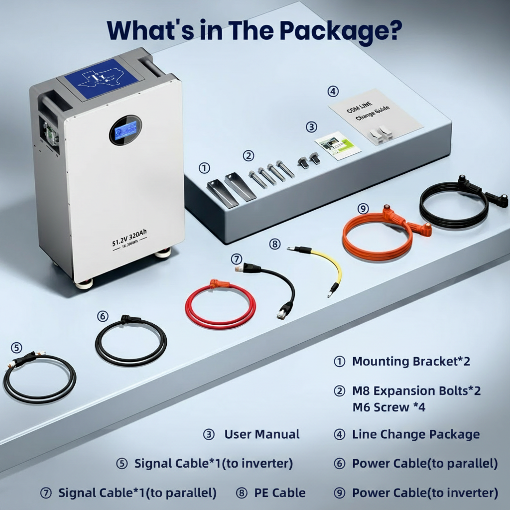 Home Energy 51V 320Ah 16.3kWh LiFePO4 Battery - Image 3